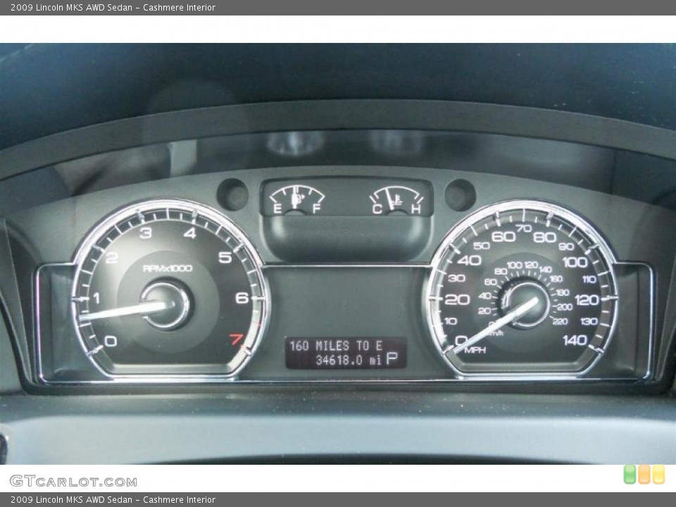 Cashmere Interior Gauges for the 2009 Lincoln MKS AWD Sedan #47254649