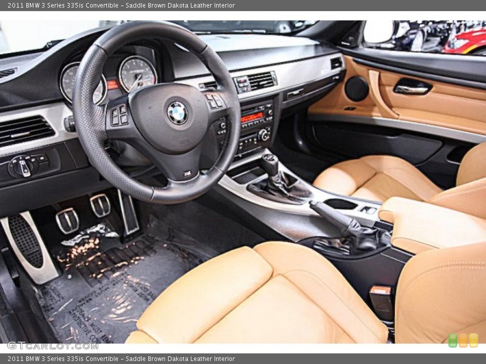 Saddle Brown Dakota Leather Interior Photo for the 2011 BMW 3 Series 335is Convertible #47255471