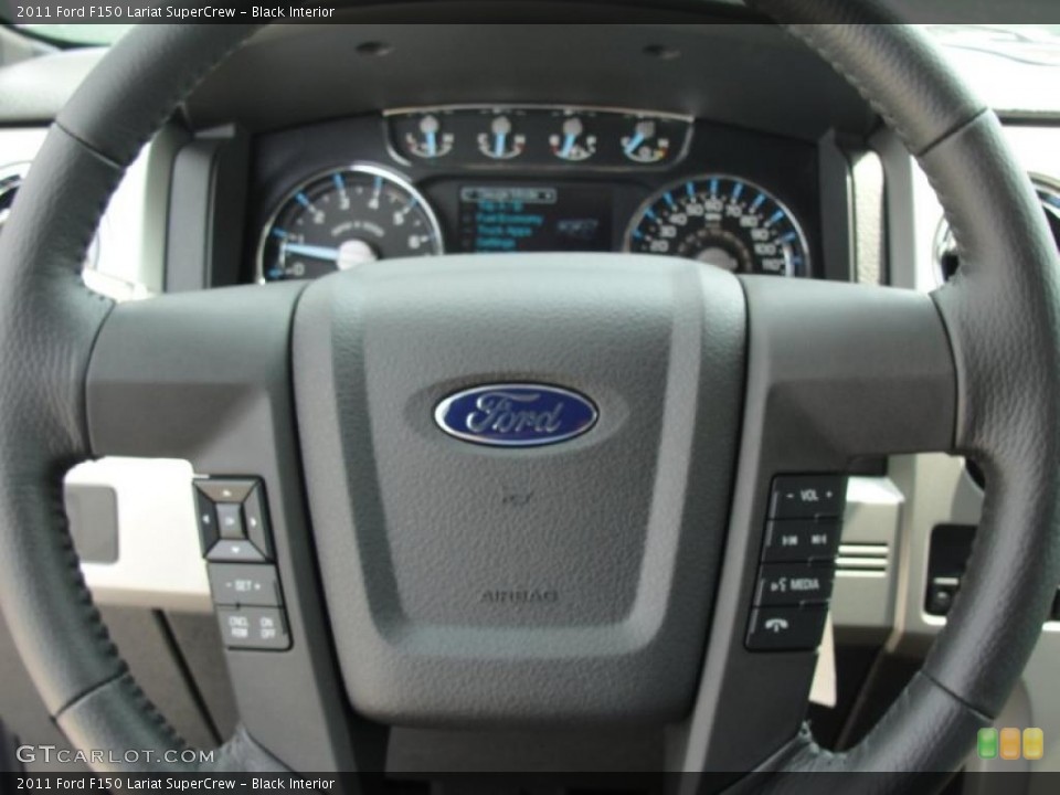 Black Interior Steering Wheel for the 2011 Ford F150 Lariat SuperCrew #47257946