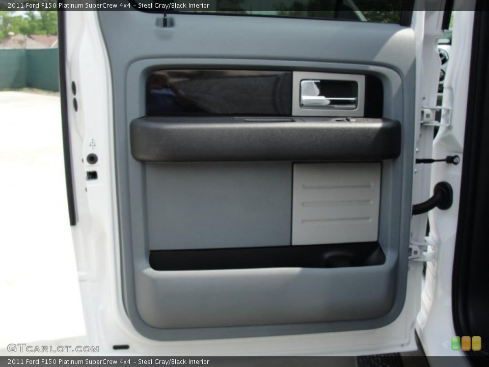 Steel Gray/Black Interior Door Panel for the 2011 Ford F150 Platinum SuperCrew 4x4 #47258345