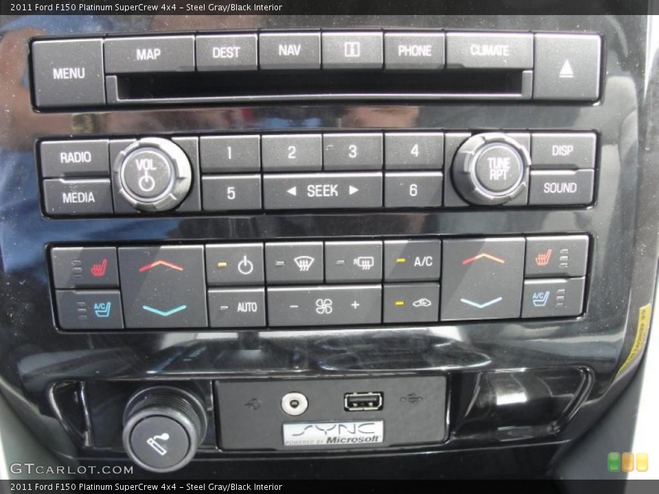 Steel Gray/Black Interior Controls for the 2011 Ford F150 Platinum SuperCrew 4x4 #47258504