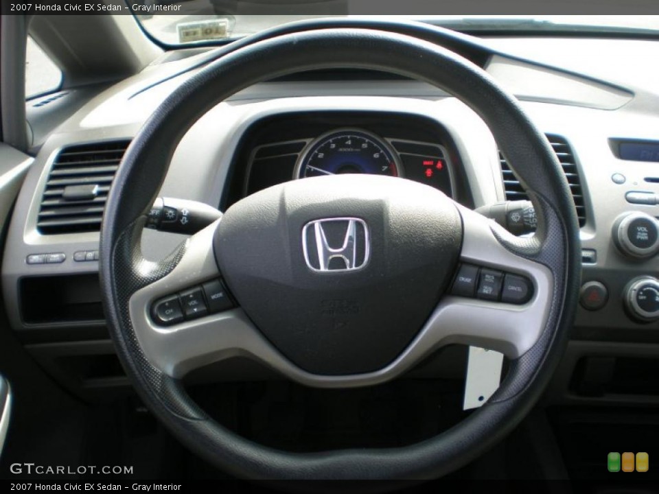 Gray Interior Steering Wheel for the 2007 Honda Civic EX Sedan #47259923