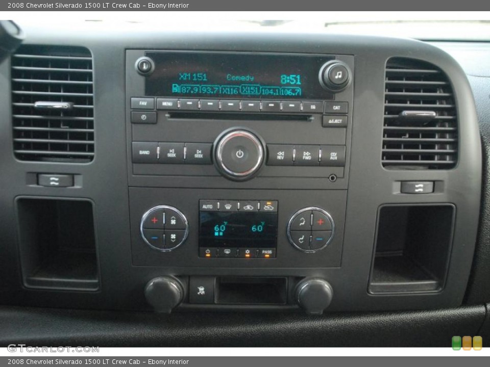 Ebony Interior Controls for the 2008 Chevrolet Silverado 1500 LT Crew Cab #47260160