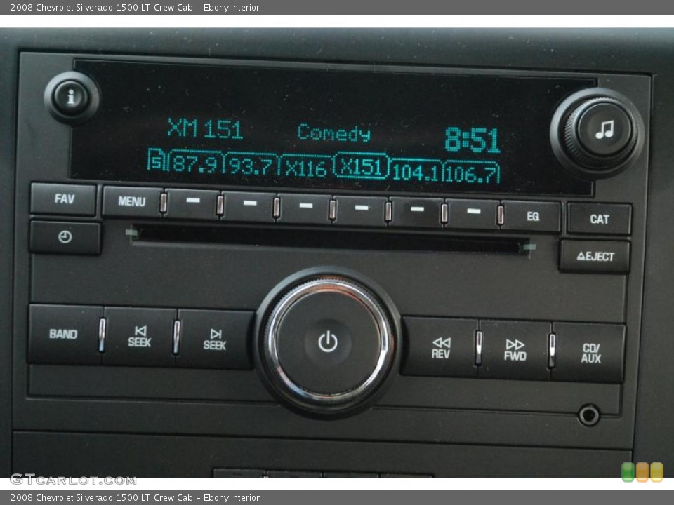 Ebony Interior Controls for the 2008 Chevrolet Silverado 1500 LT Crew Cab #47260175