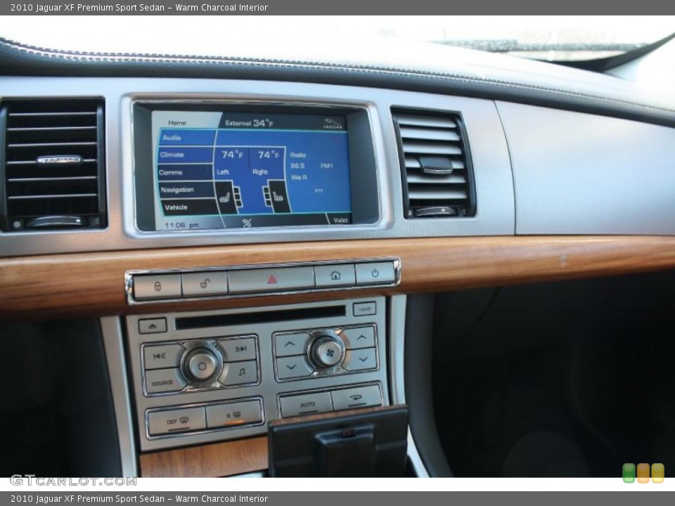 Warm Charcoal Interior Controls for the 2010 Jaguar XF Premium Sport Sedan #47261084