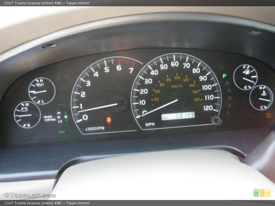 Taupe Interior Gauges for the 2007 Toyota Sequoia Limited 4WD #47261414