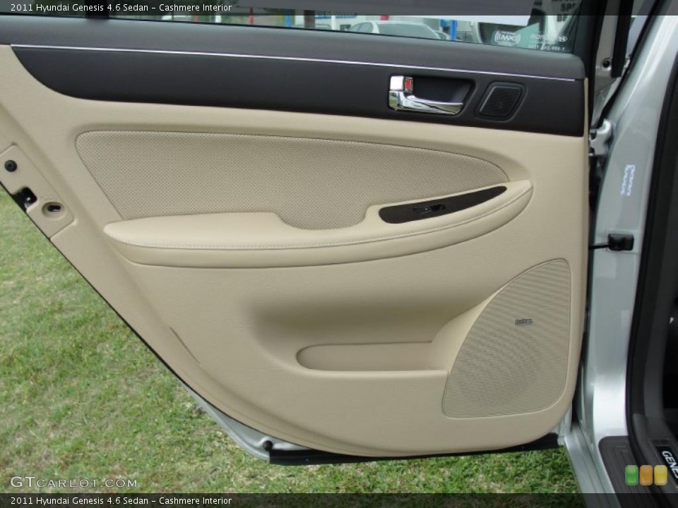 Cashmere Interior Door Panel for the 2011 Hyundai Genesis 4.6 Sedan #47262236