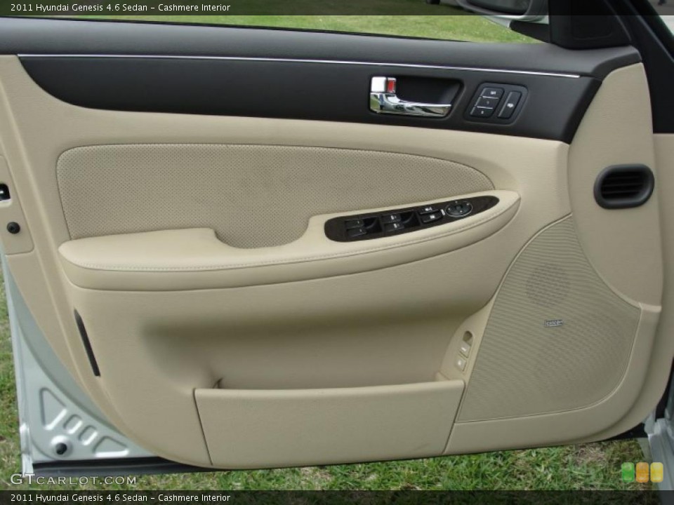 Cashmere Interior Door Panel for the 2011 Hyundai Genesis 4.6 Sedan #47262263