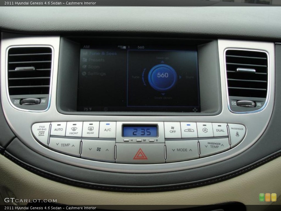 Cashmere Interior Controls for the 2011 Hyundai Genesis 4.6 Sedan #47262386