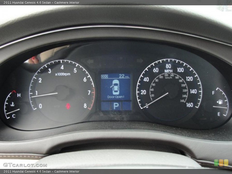 Cashmere Interior Gauges for the 2011 Hyundai Genesis 4.6 Sedan #47262476