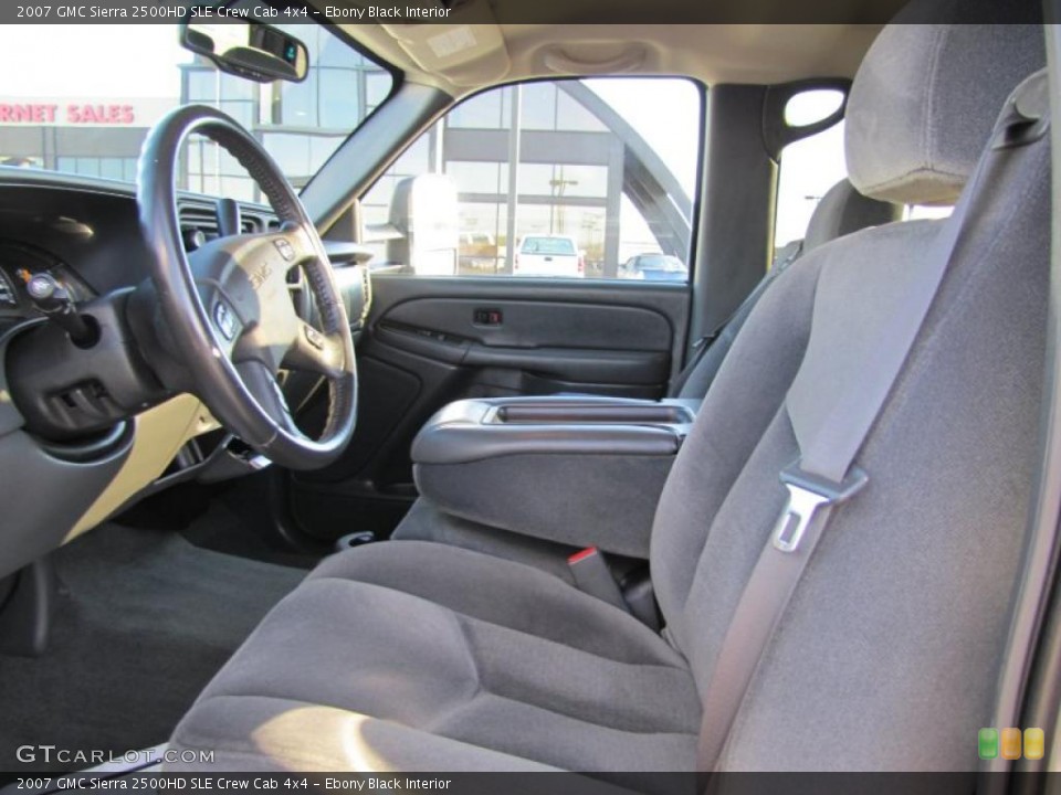Ebony Black Interior Photo for the 2007 GMC Sierra 2500HD SLE Crew Cab 4x4 #47263868
