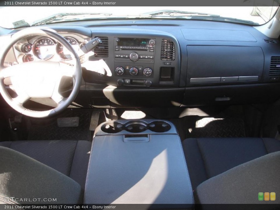 Ebony Interior Dashboard for the 2011 Chevrolet Silverado 1500 LT Crew Cab 4x4 #47264153