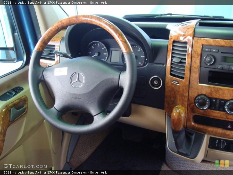 Beige Interior Steering Wheel for the 2011 Mercedes-Benz Sprinter 2500 Passenger Conversion #47266640
