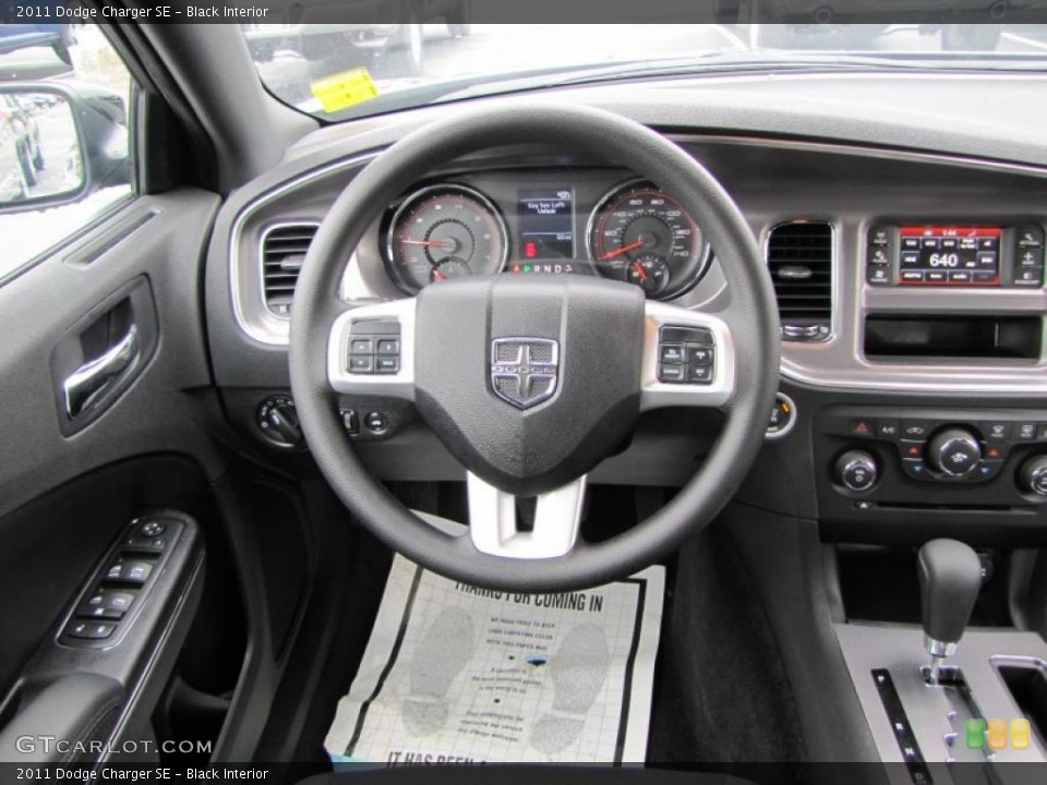 Black Interior Steering Wheel for the 2011 Dodge Charger SE #47267378