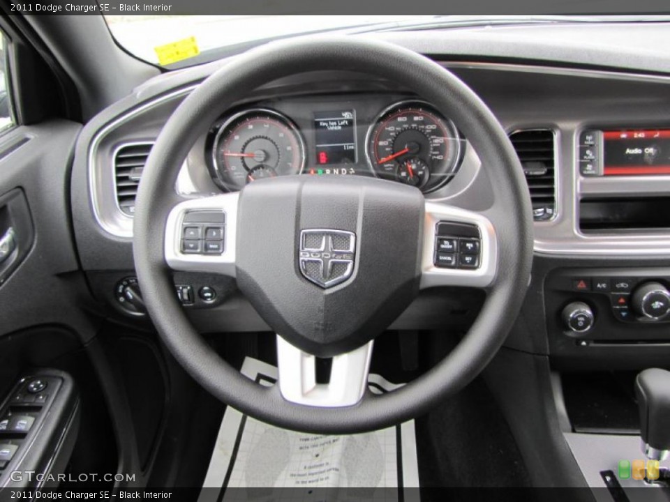Black Interior Steering Wheel for the 2011 Dodge Charger SE #47267576