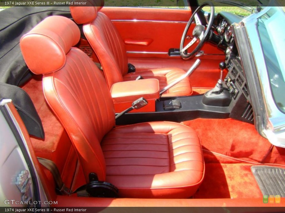 Russet Red Interior Photo for the 1974 Jaguar XKE Series III #47268551