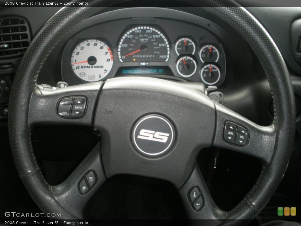 Ebony Interior Steering Wheel for the 2008 Chevrolet TrailBlazer SS #47272928