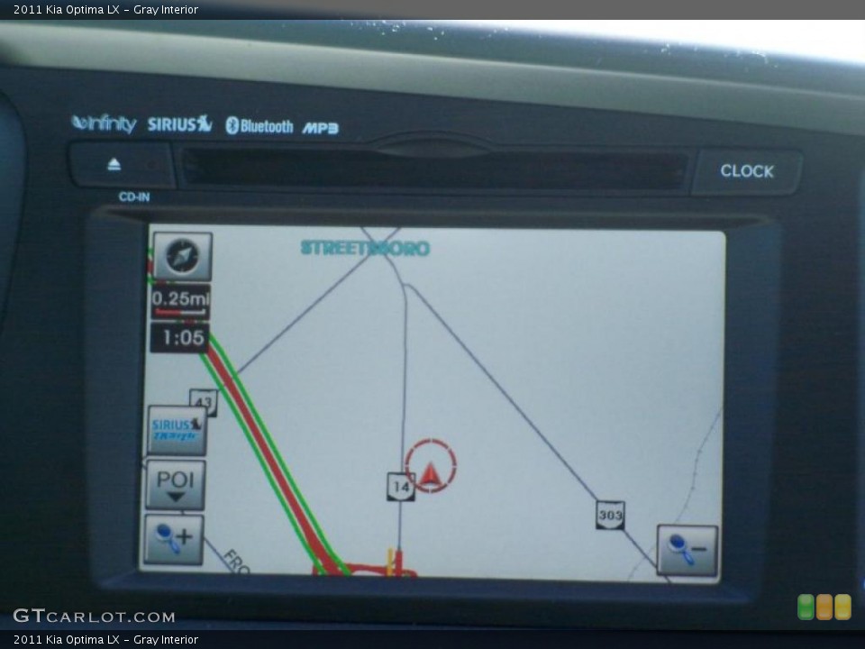 Gray Interior Navigation for the 2011 Kia Optima LX #47275313