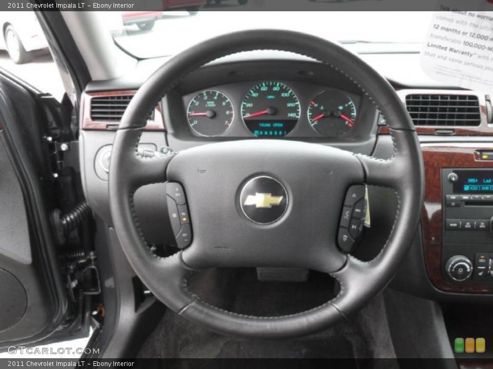 Ebony Interior Steering Wheel for the 2011 Chevrolet Impala LT #47280708