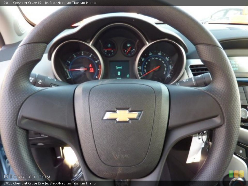 Jet Black/Medium Titanium Interior Steering Wheel for the 2011 Chevrolet Cruze LS #47281158