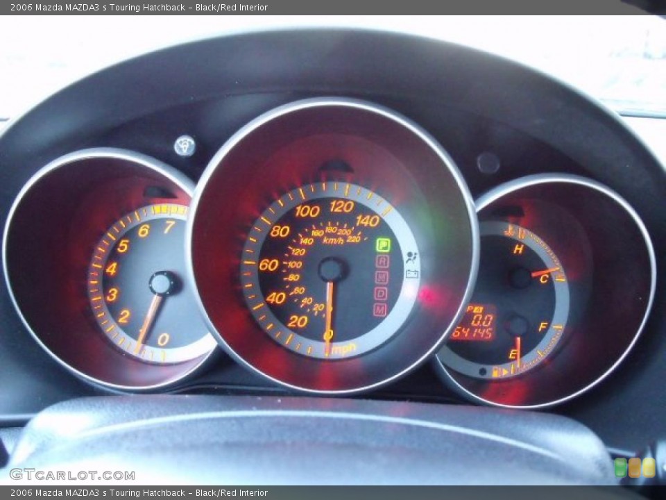 Black/Red Interior Gauges for the 2006 Mazda MAZDA3 s Touring Hatchback #47282337