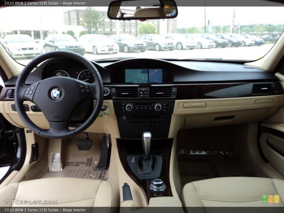 Beige Interior Dashboard for the 2010 BMW 3 Series 328i Sedan #47285433