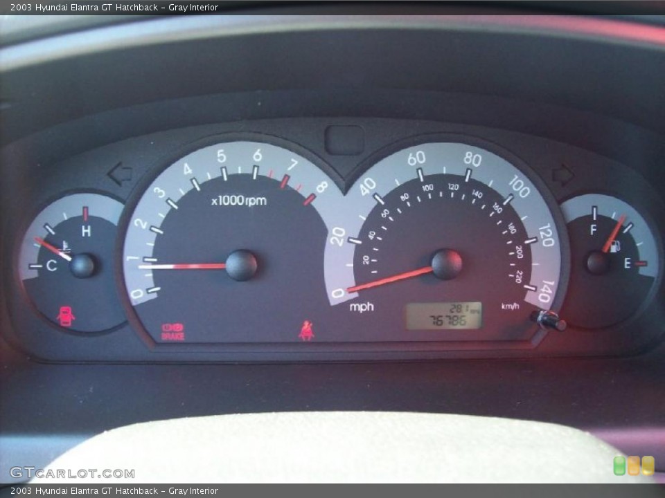 Gray Interior Gauges for the 2003 Hyundai Elantra GT Hatchback #47290239