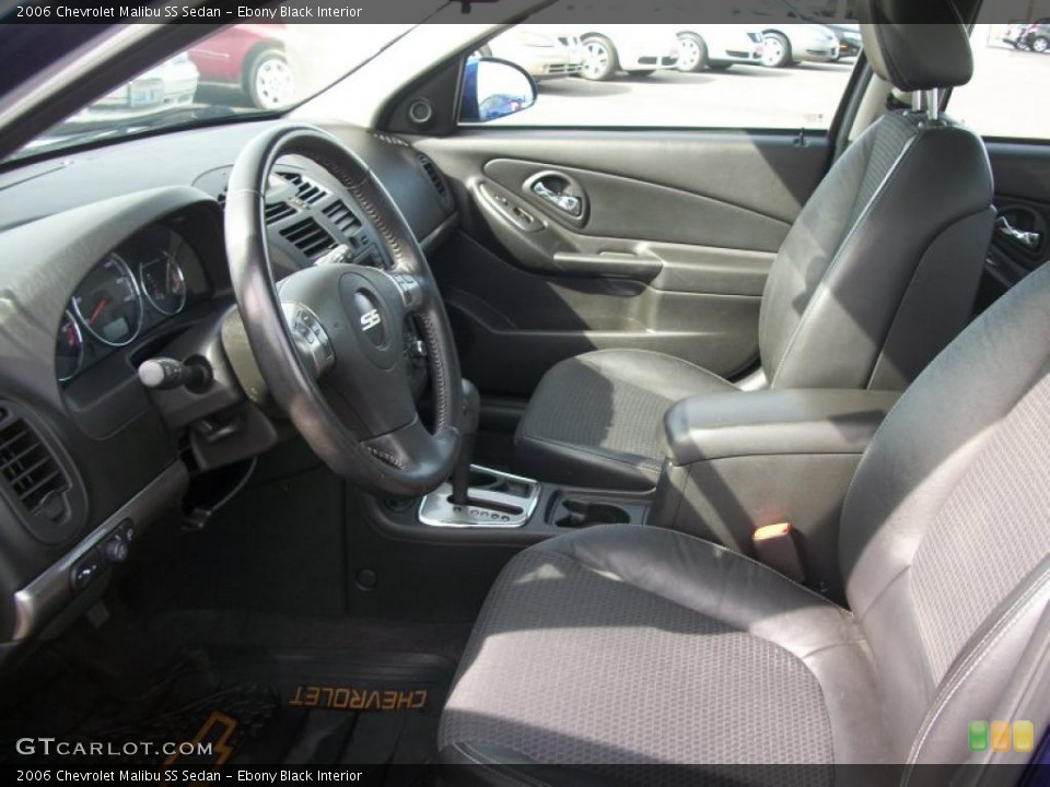 Ebony Black Interior Photo for the 2006 Chevrolet Malibu SS Sedan #47302568