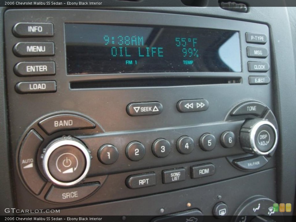 Ebony Black Interior Controls for the 2006 Chevrolet Malibu SS Sedan #47302697