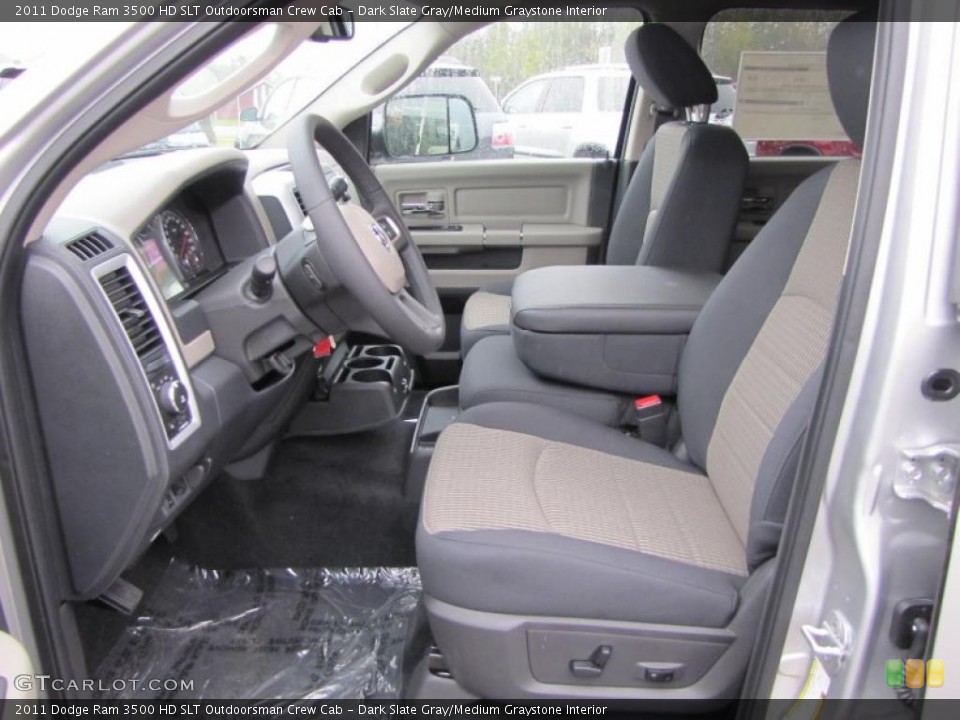 Dark Slate Gray/Medium Graystone Interior Photo for the 2011 Dodge Ram 3500 HD SLT Outdoorsman Crew Cab #47303054