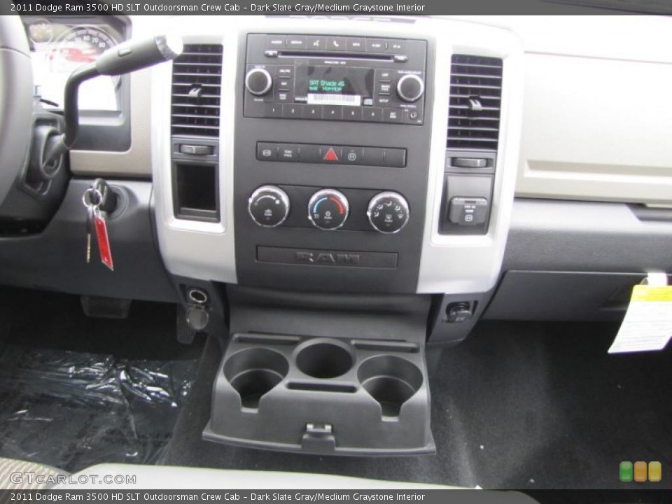 Dark Slate Gray/Medium Graystone Interior Controls for the 2011 Dodge Ram 3500 HD SLT Outdoorsman Crew Cab #47303114