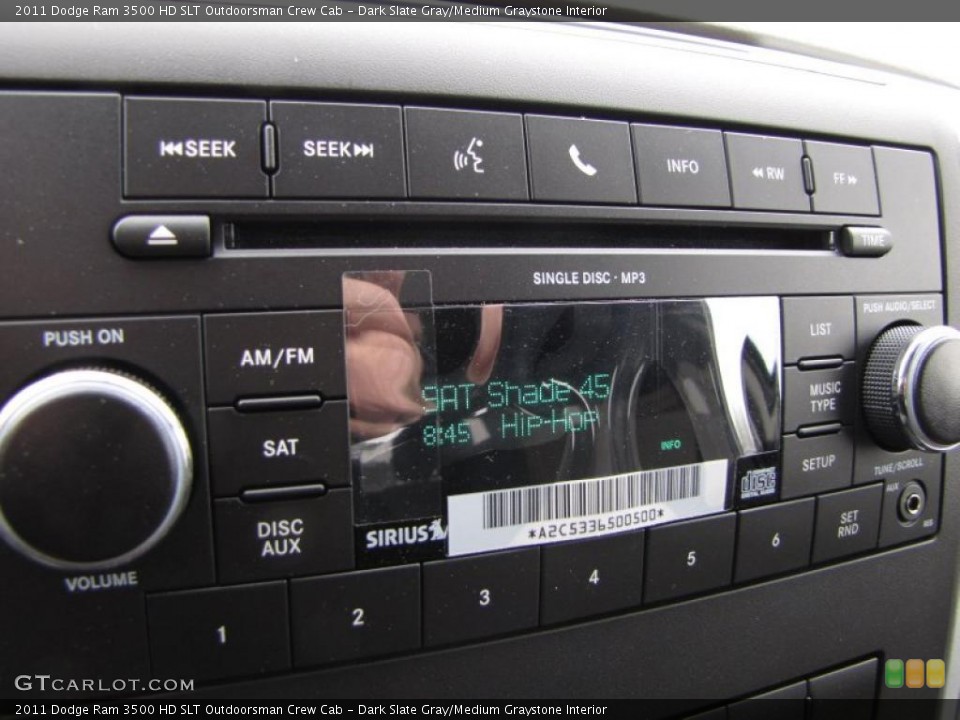 Dark Slate Gray/Medium Graystone Interior Controls for the 2011 Dodge Ram 3500 HD SLT Outdoorsman Crew Cab #47303159