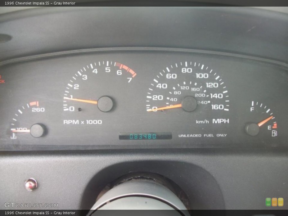 Gray Interior Gauges for the 1996 Chevrolet Impala SS #47303375
