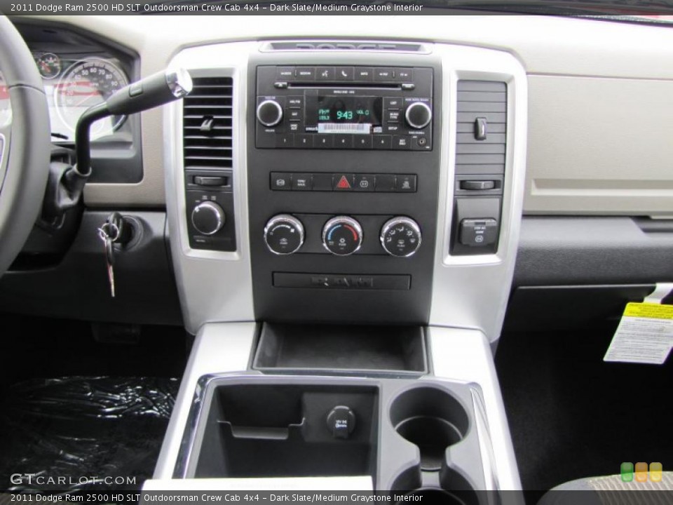 Dark Slate/Medium Graystone Interior Controls for the 2011 Dodge Ram 2500 HD SLT Outdoorsman Crew Cab 4x4 #47303426