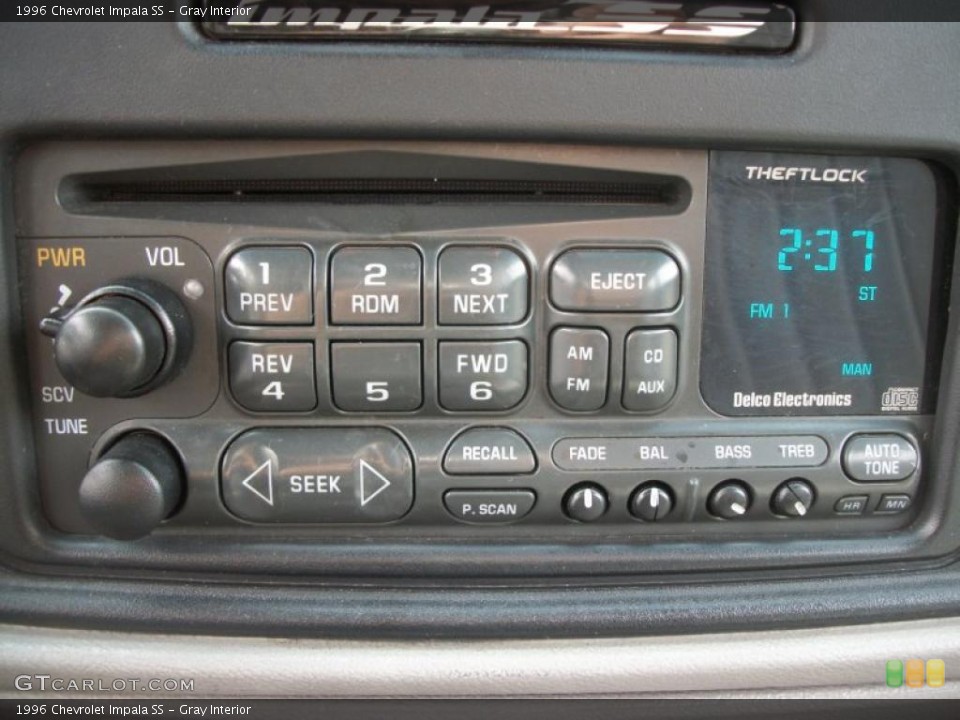 Gray Interior Controls for the 1996 Chevrolet Impala SS #47303447