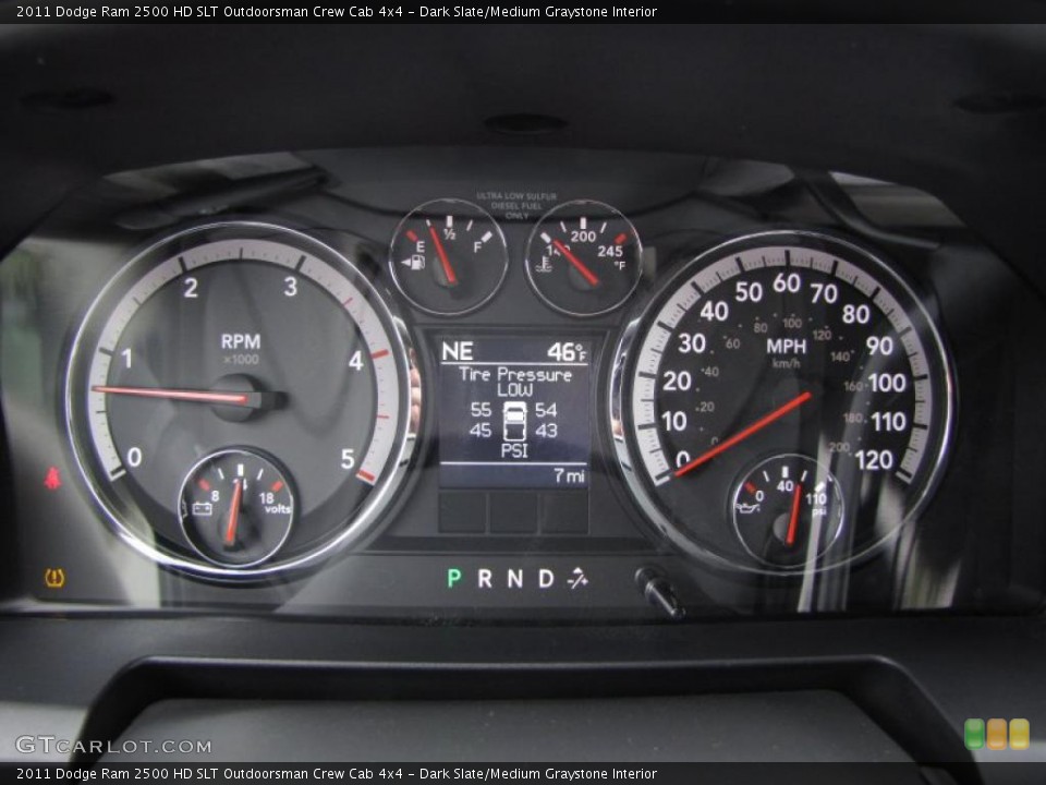 Dark Slate/Medium Graystone Interior Gauges for the 2011 Dodge Ram 2500 HD SLT Outdoorsman Crew Cab 4x4 #47303456