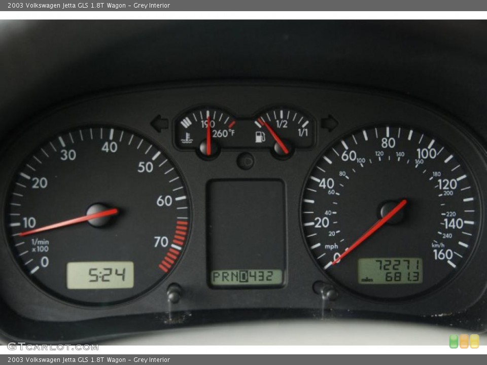 Grey Interior Gauges for the 2003 Volkswagen Jetta GLS 1.8T Wagon #47303696