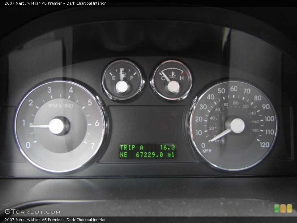 Dark Charcoal Interior Gauges for the 2007 Mercury Milan V6 Premier #47304842