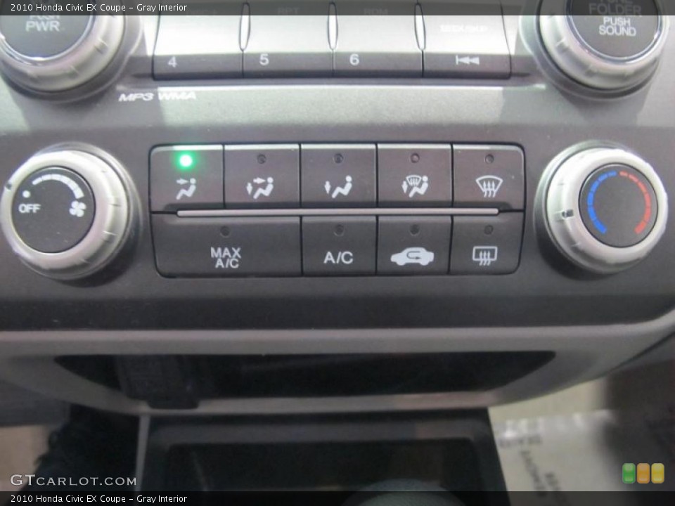 Gray Interior Controls for the 2010 Honda Civic EX Coupe #47305682