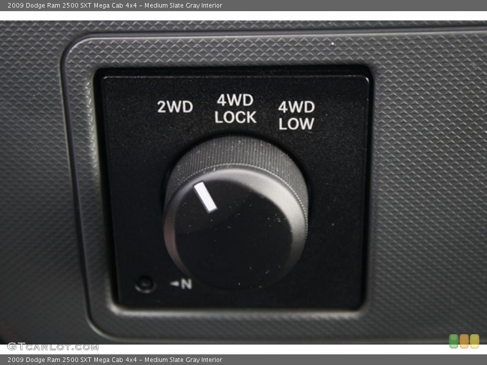 Medium Slate Gray Interior Controls for the 2009 Dodge Ram 2500 SXT Mega Cab 4x4 #47306885
