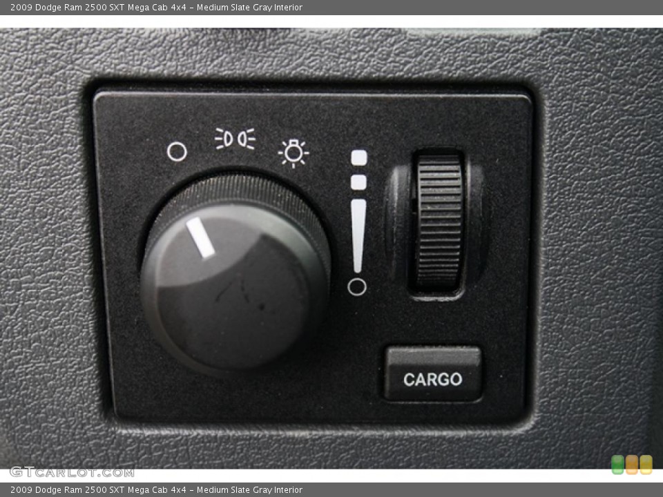 Medium Slate Gray Interior Controls for the 2009 Dodge Ram 2500 SXT Mega Cab 4x4 #47306936
