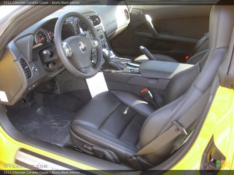 Ebony Black Interior Photo for the 2011 Chevrolet Corvette Coupe #47310170