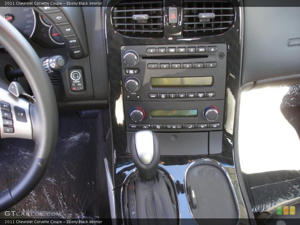 Ebony Black Interior Controls for the 2011 Chevrolet Corvette Coupe #47310185