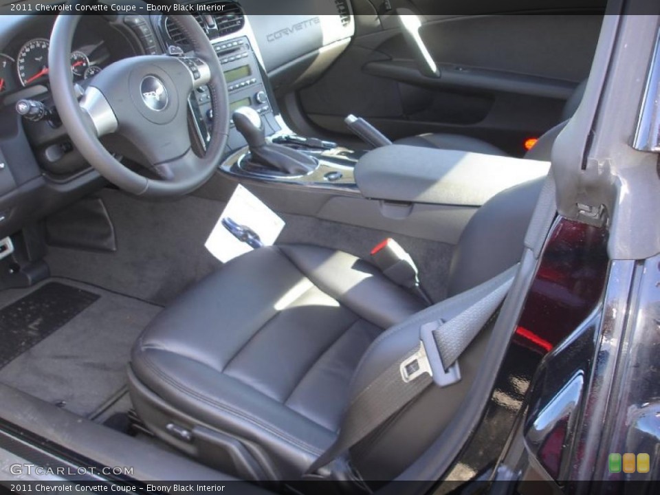 Ebony Black Interior Photo for the 2011 Chevrolet Corvette Coupe #47311691