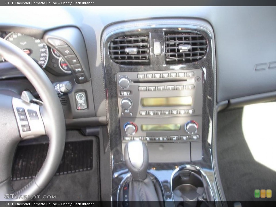 Ebony Black Interior Controls for the 2011 Chevrolet Corvette Coupe #47311703