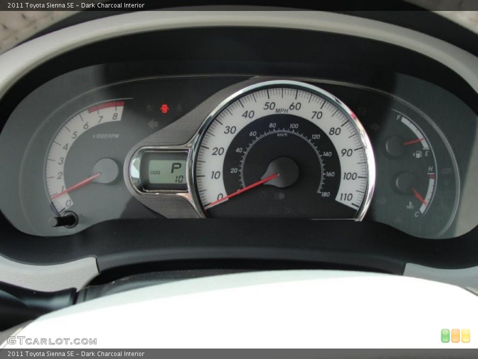 Dark Charcoal Interior Gauges for the 2011 Toyota Sienna SE #47314433