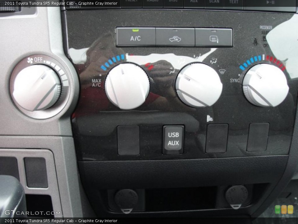 Graphite Gray Interior Controls for the 2011 Toyota Tundra SR5 Regular Cab #47314844