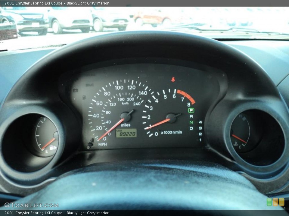 Black/Light Gray Interior Gauges for the 2001 Chrysler Sebring LXi Coupe #47320046