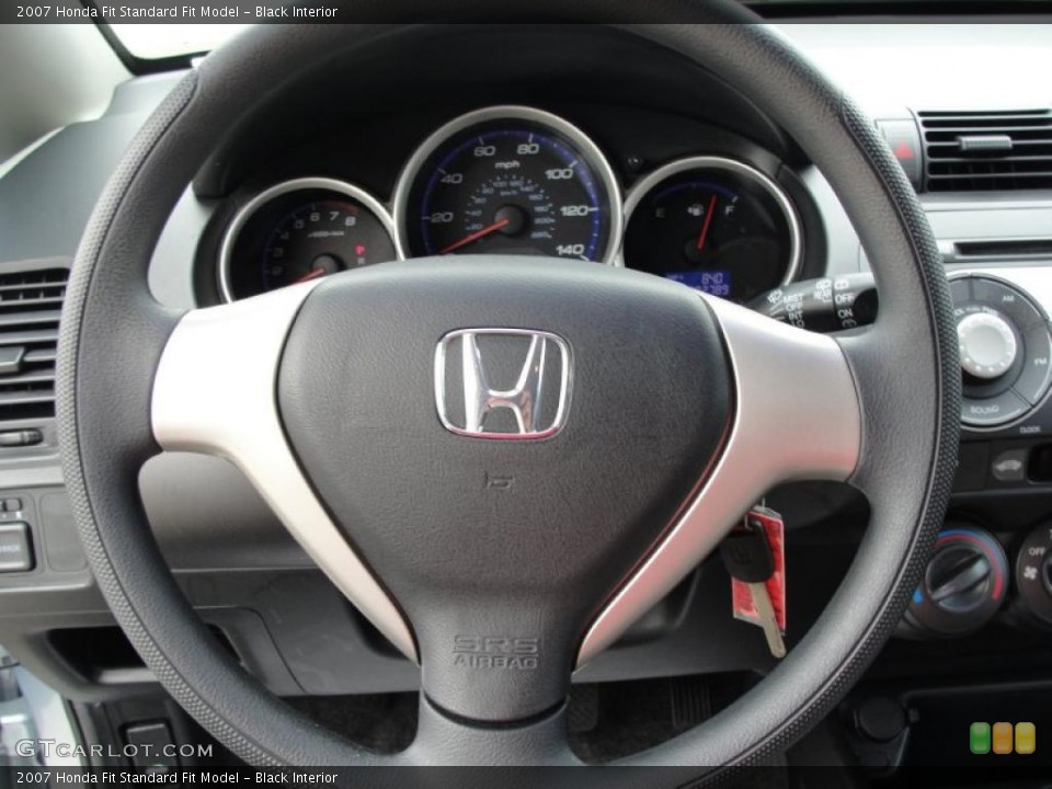 Black Interior Steering Wheel for the 2007 Honda Fit  #47321174