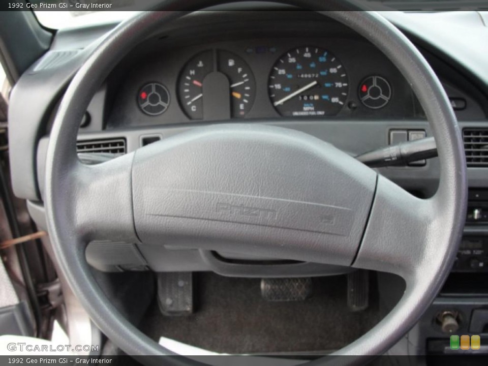 Gray Interior Steering Wheel for the 1992 Geo Prizm GSi #47321438